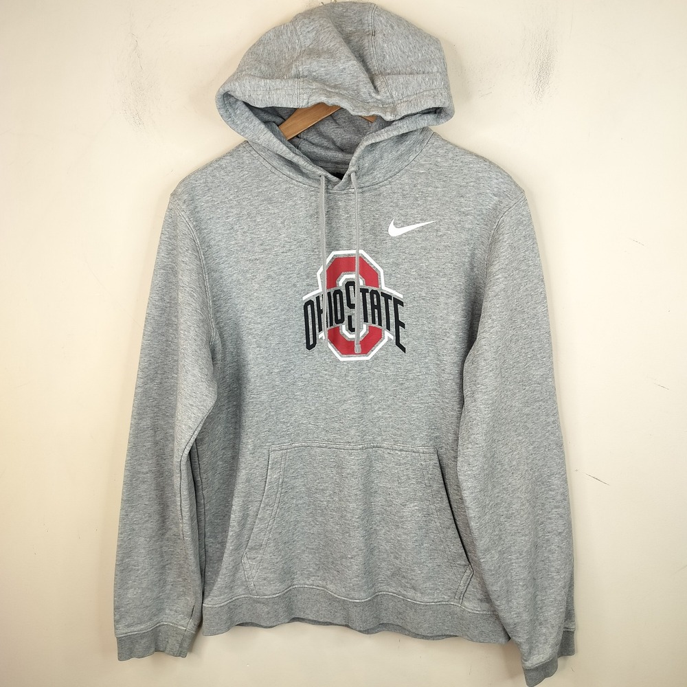 Nike Ohio State Buckeyes Hoodie Sweatshirt Medium Collegiate Athletic Gray